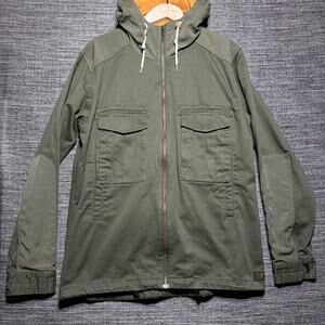 Analog Technical Fashion ATF Jacket Men's M Green Full Zip Pockets Hooded